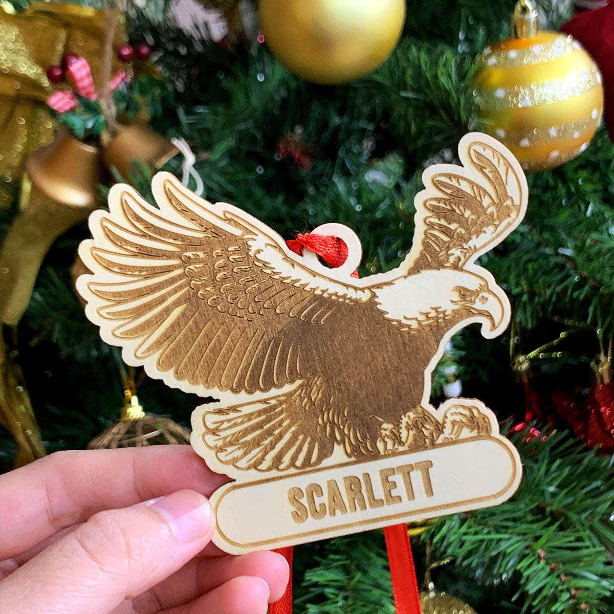 Eagle Personalized Wood Ornament DS-14