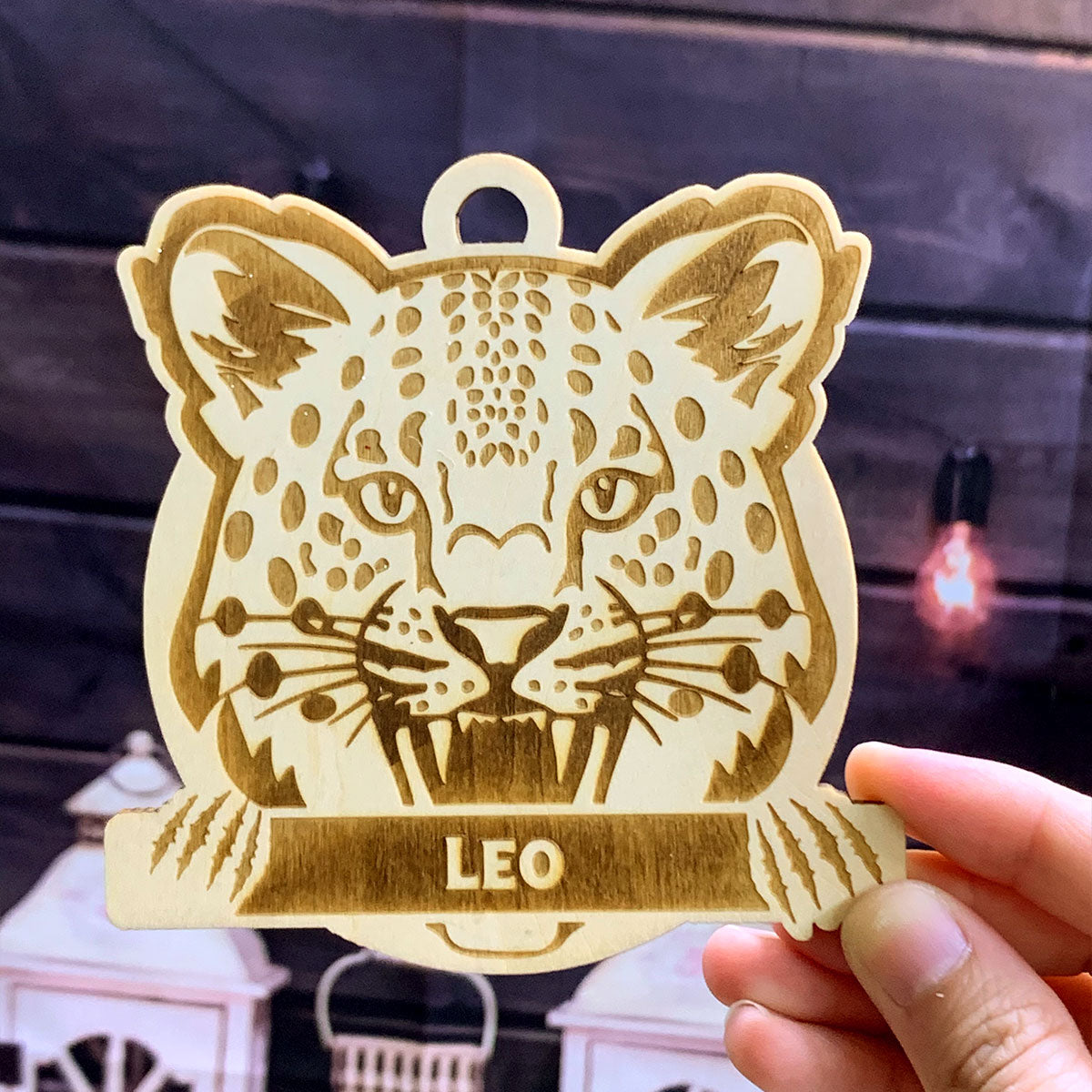 Panther Personalized Wood Ornament DS-007