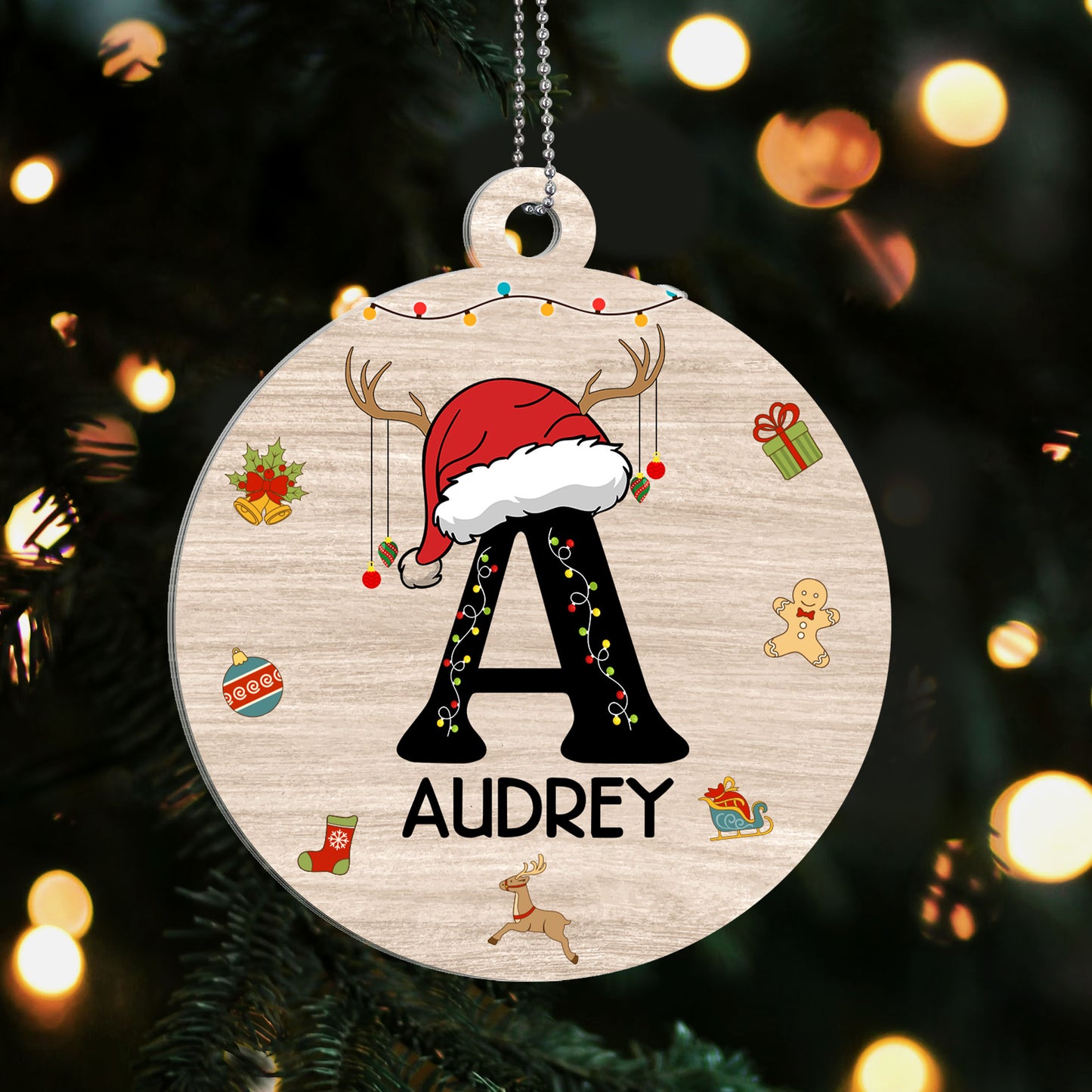 Christmas Letter Name - Personalized 1-Side Acrylic Ornament DSACOHLN2036M