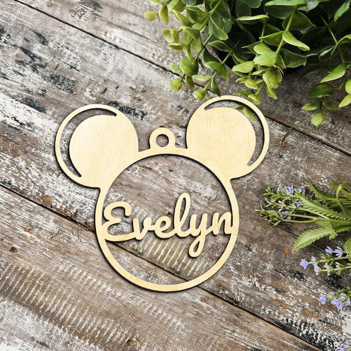 Mickey Original Personalized Wood Ornament DS-002