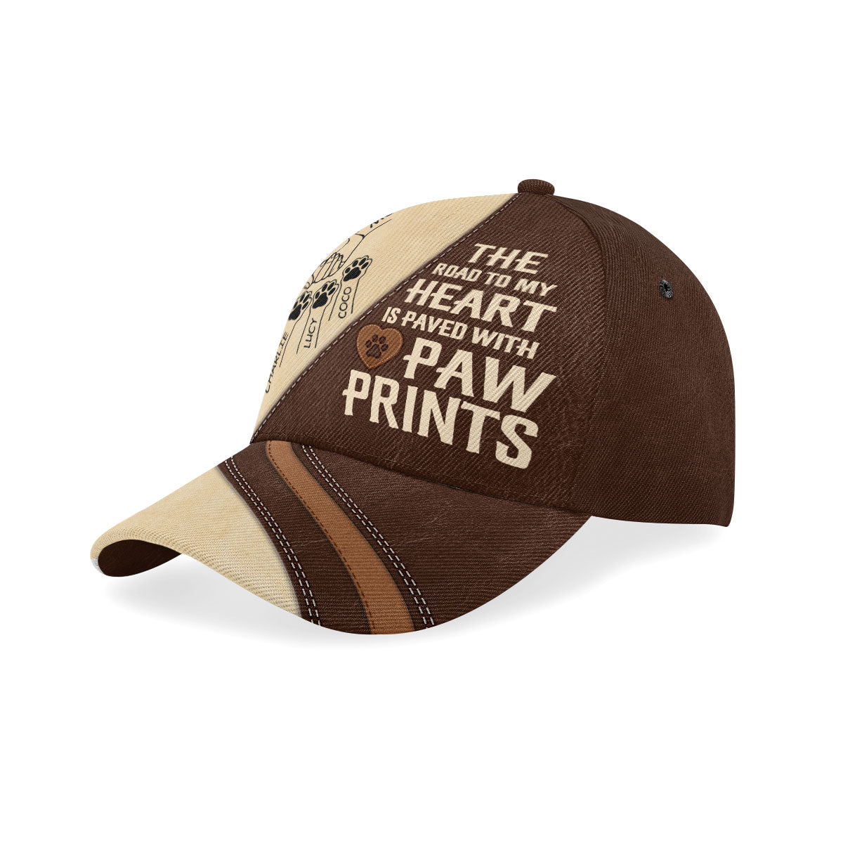 The Road To My Heart Is Paved With Paw Prints - Personalized Classic Cap DSCCLHN27
