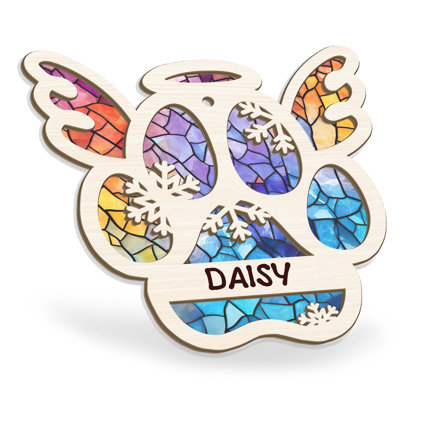 Dog And Cat Paw - Personalized Suncatcher Ornament DSSUNOTHN1026T