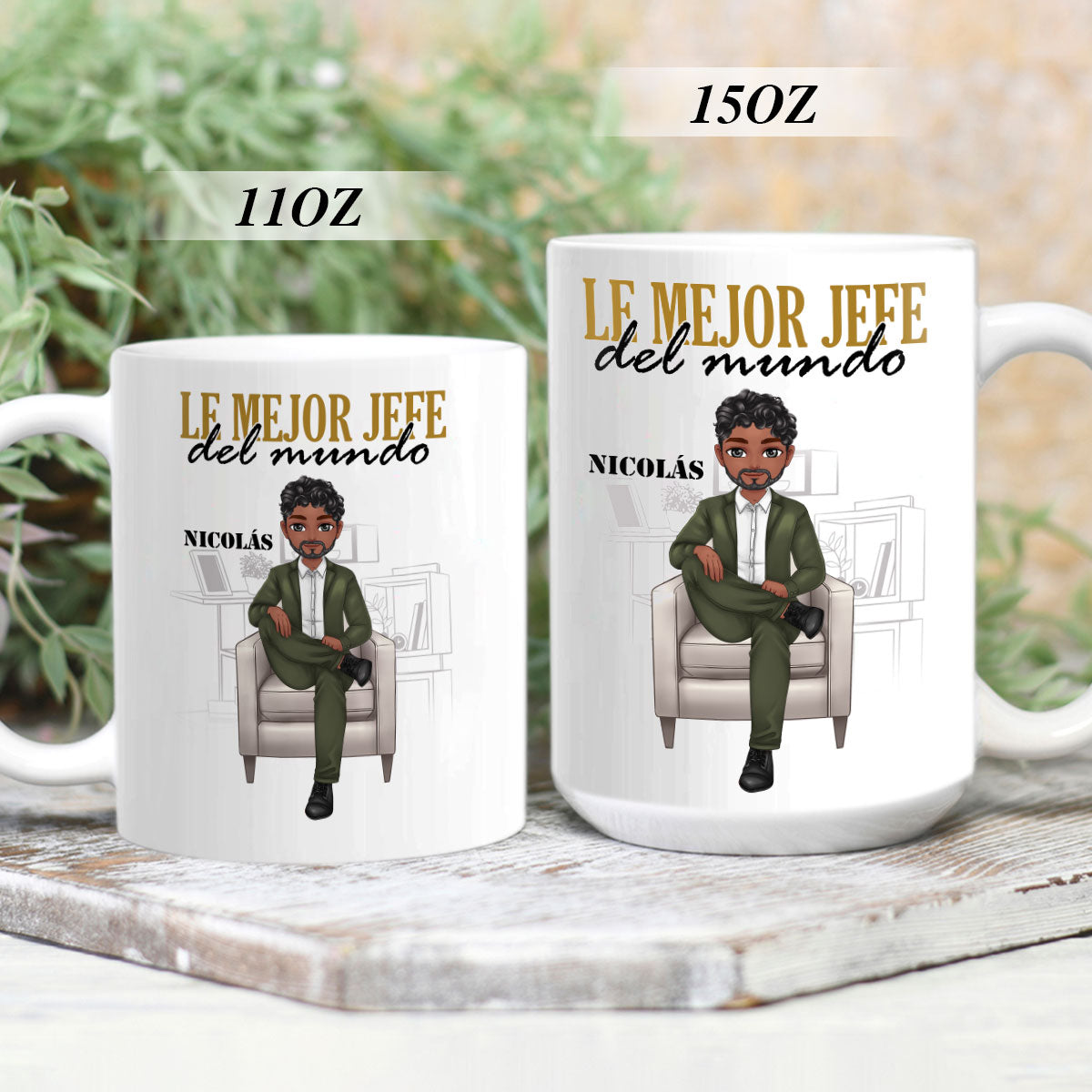 Mejor Jefe Del Mundo - Personalized Mug DSCCMDHA1548M