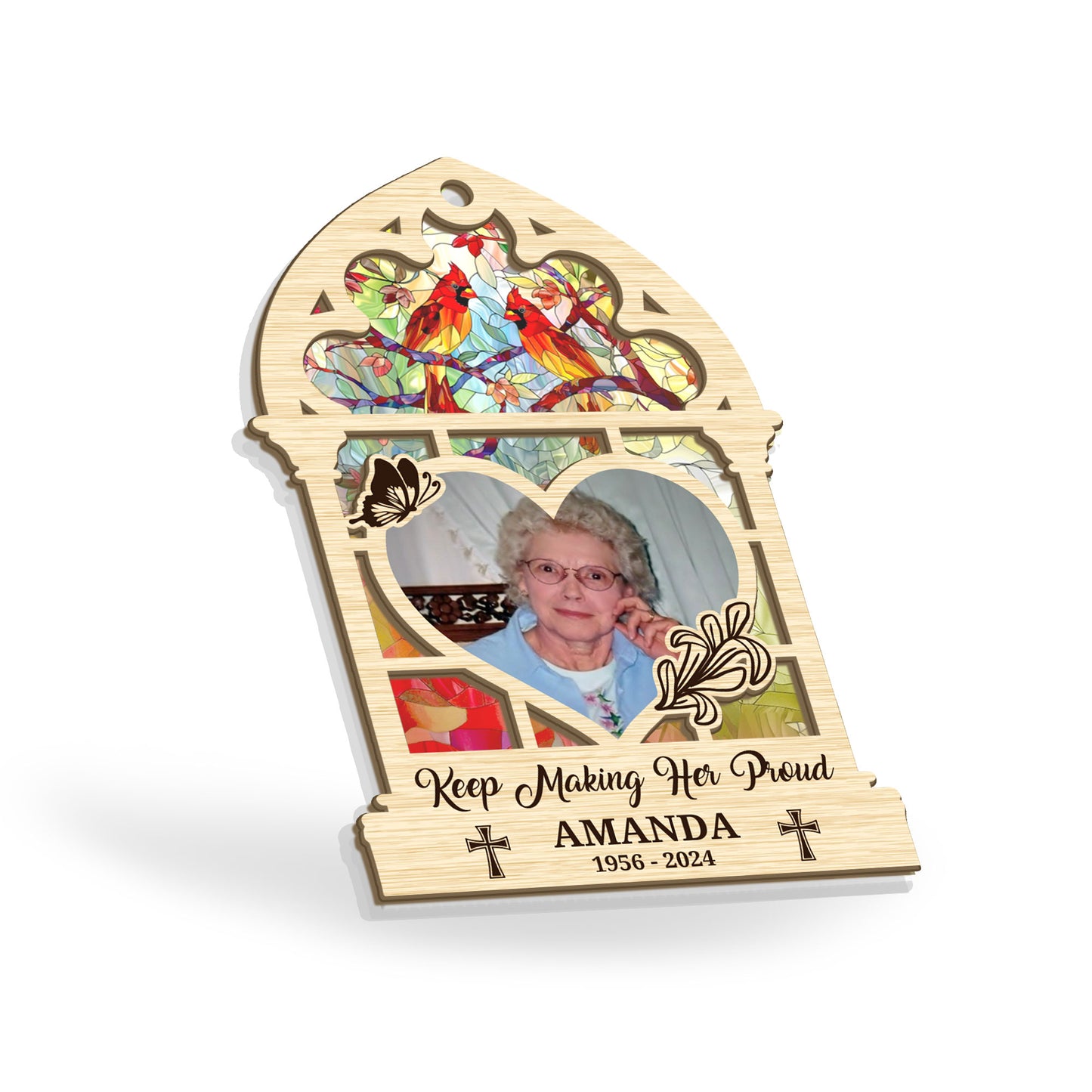 I Am Always With You Memorial - Personalized Suncatcher Ornament DSSUNOLHN1073M
