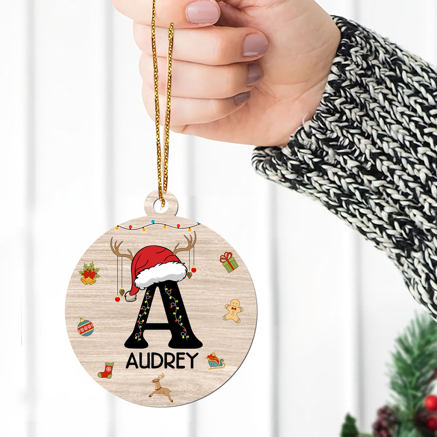 Christmas Letter Name - Personalized 1-Side Acrylic Ornament DSACOHLN2036M