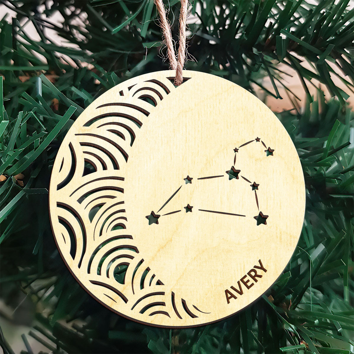 Leo Constellation Personalized Wood Ornament DS-005