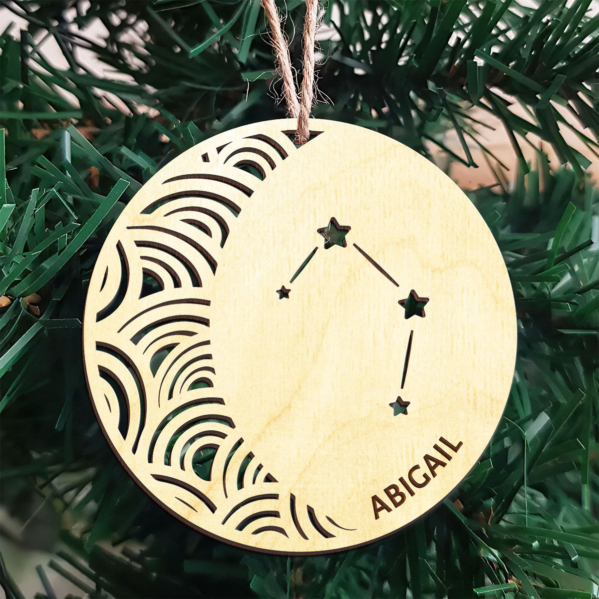 Libra Constellation Personalized Wood Ornament DS-005
