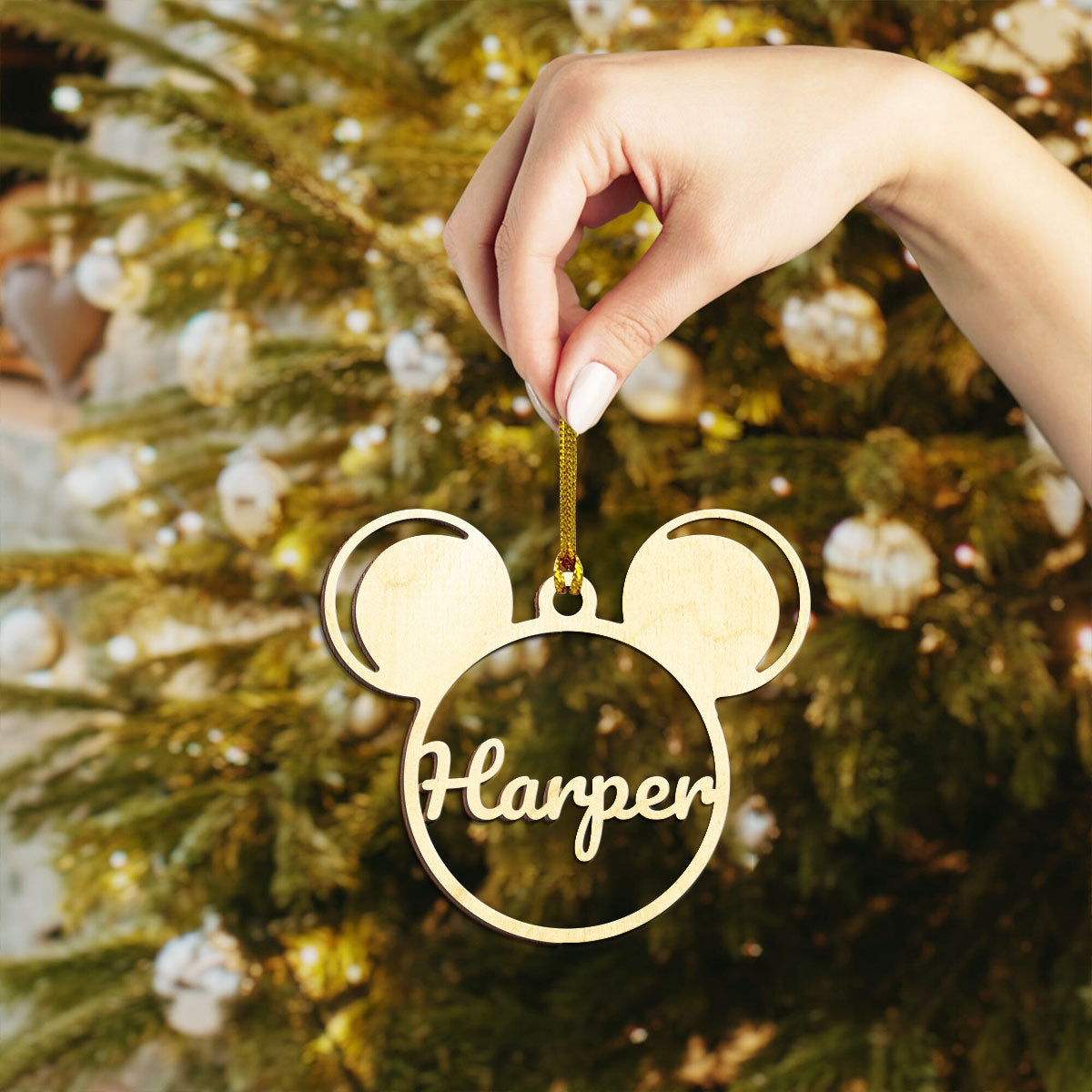 Mickey Original Personalized Wood Ornament DS-002