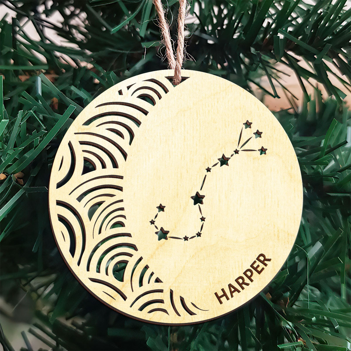 Scorpio Constellation Personalized Wood Ornament DS-005