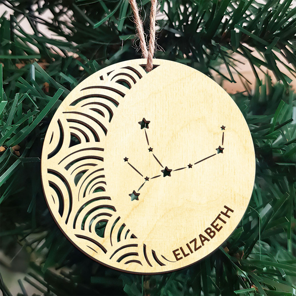 Virgo ConstellationPersonalized  Wood Ornament DS-005