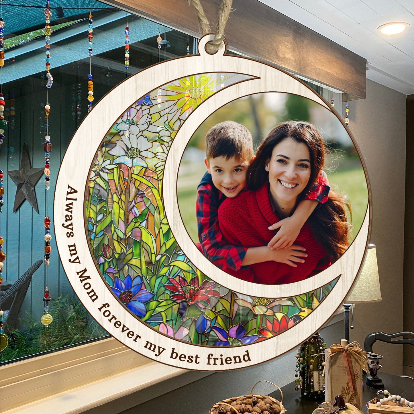 Family Couple Pet - Personalized Suncatcher Ornament DSSUNOPTN1055TA