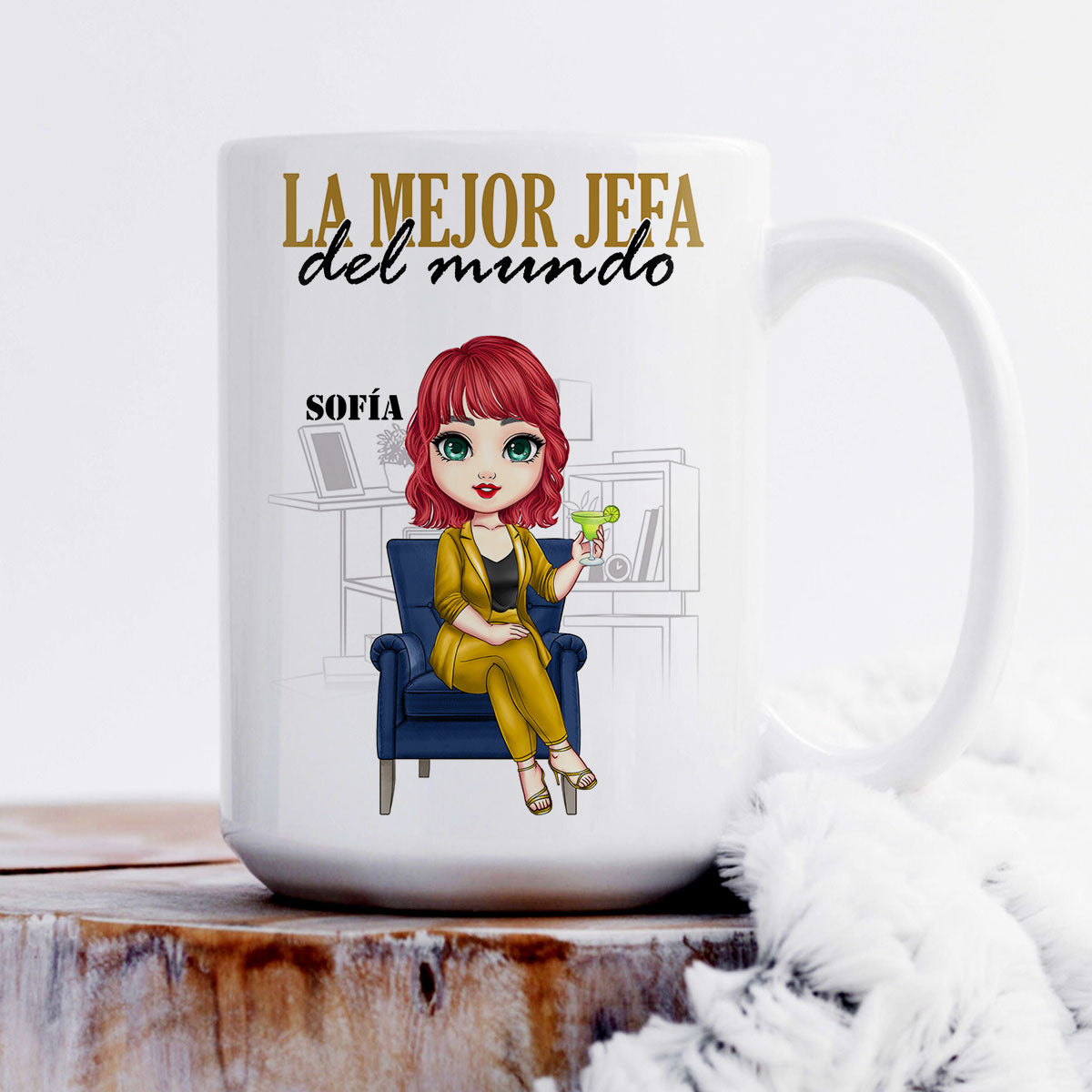 Mejor Jefe Del Mundo - Personalized Mug DSCCMDHA1548M