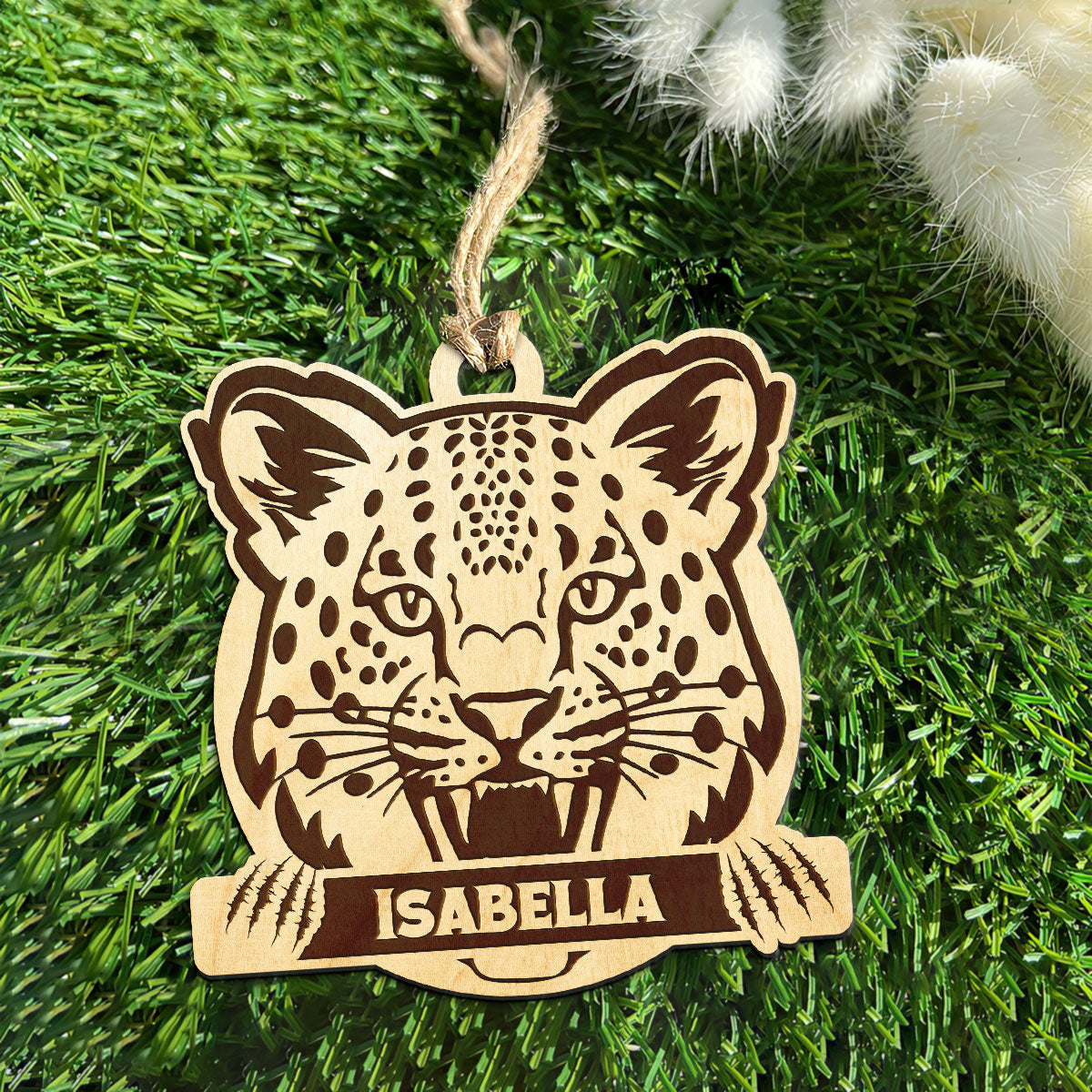 Panther Personalized Wood Ornament DS-007