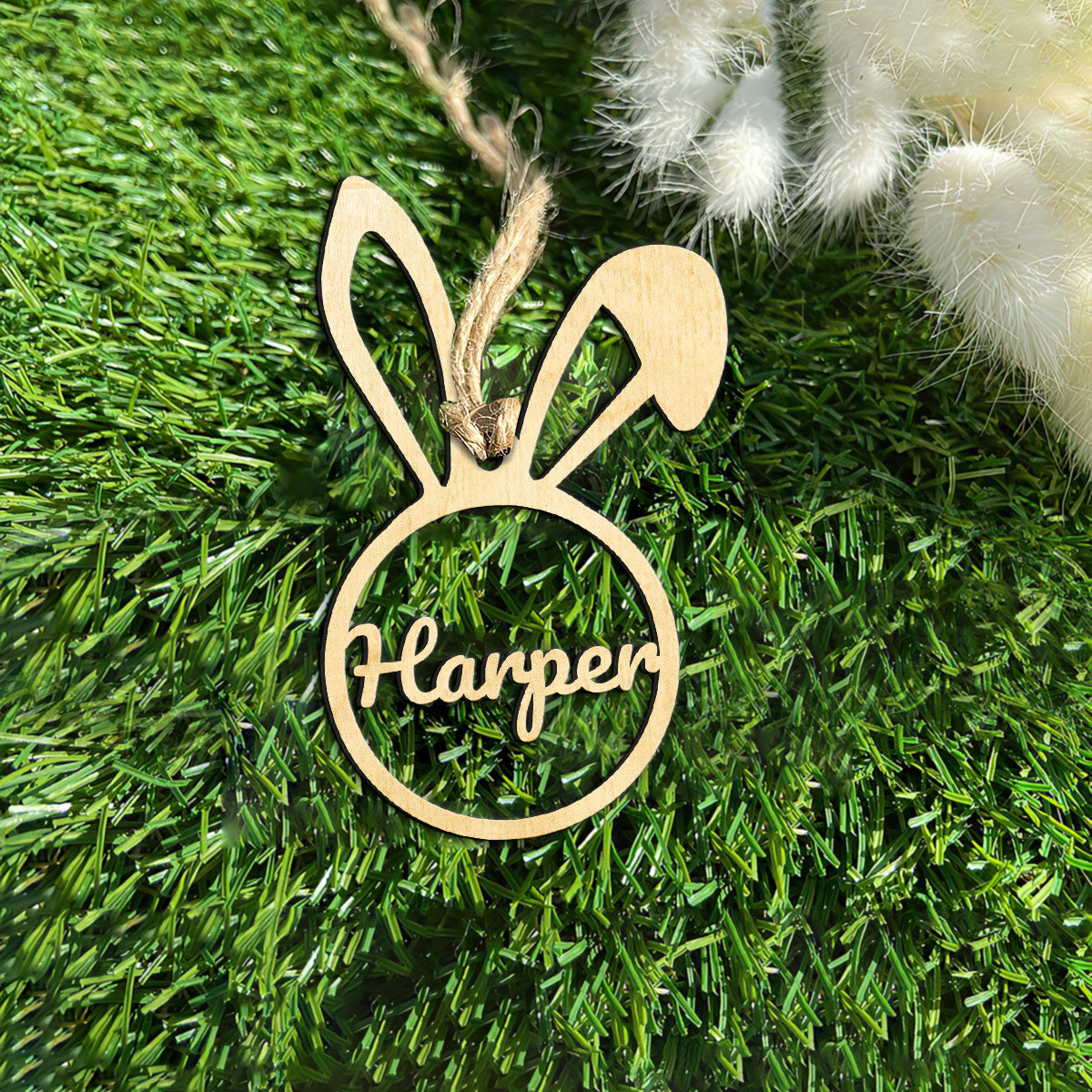 Rabit Personalized Wood Ornament DS-002