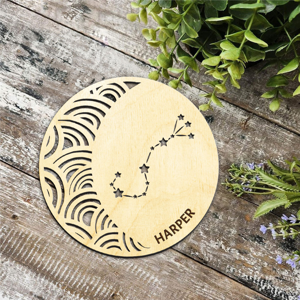Scorpio Constellation Personalized Wood Ornament DS-005