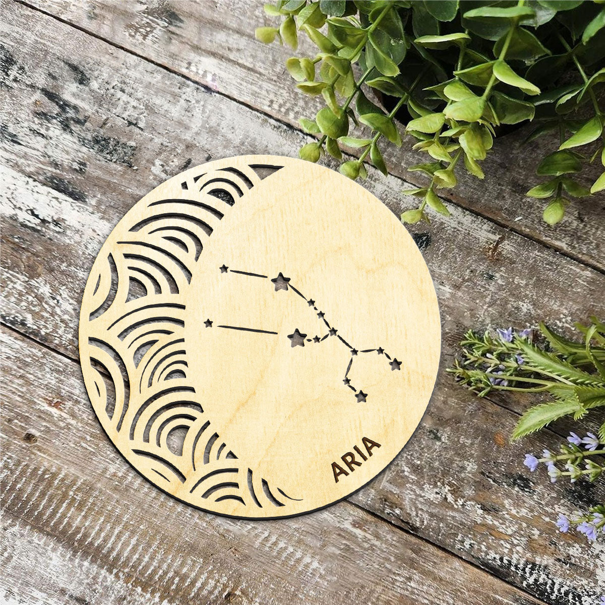 Taurus Constellation Personalized Wood Ornament DS-005