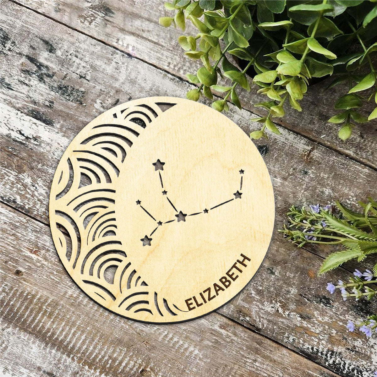 Virgo ConstellationPersonalized  Wood Ornament DS-005