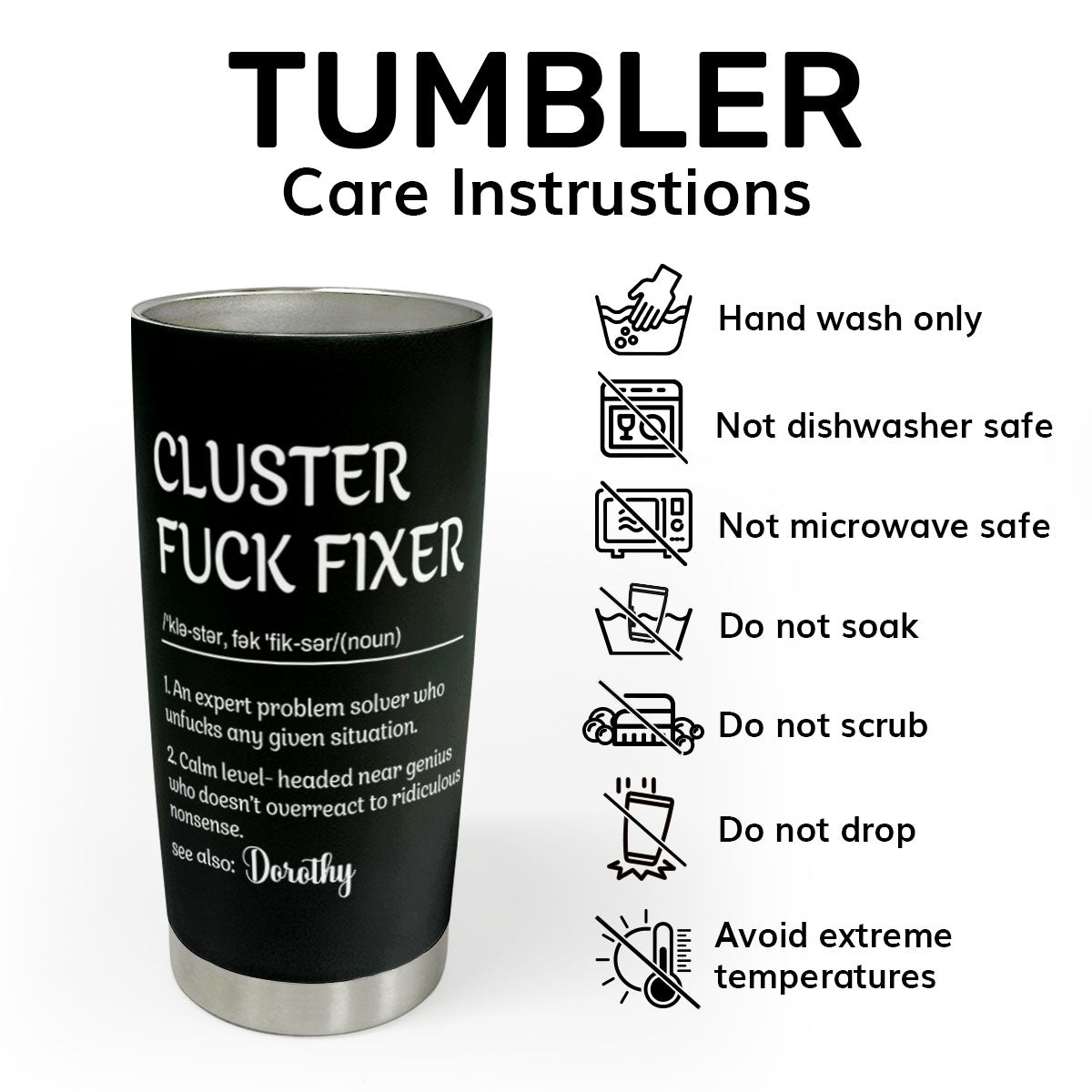 Cluster Fuck Fixer - Personalized Tumbler