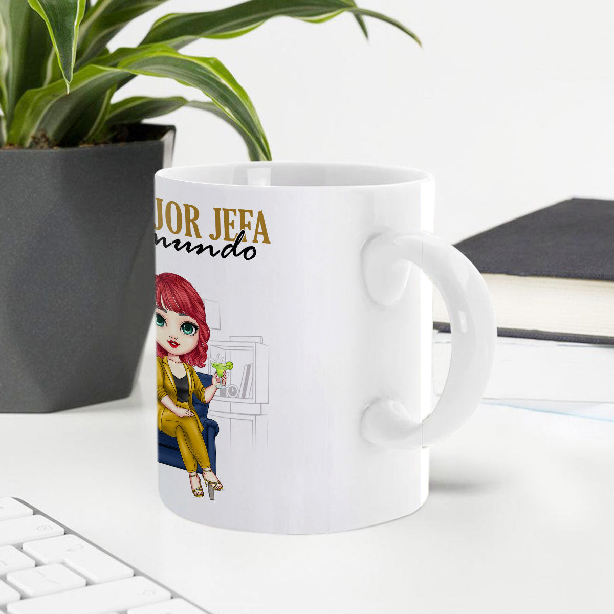 Mejor Jefe Del Mundo - Personalized Mug DSCCMDHA1548M