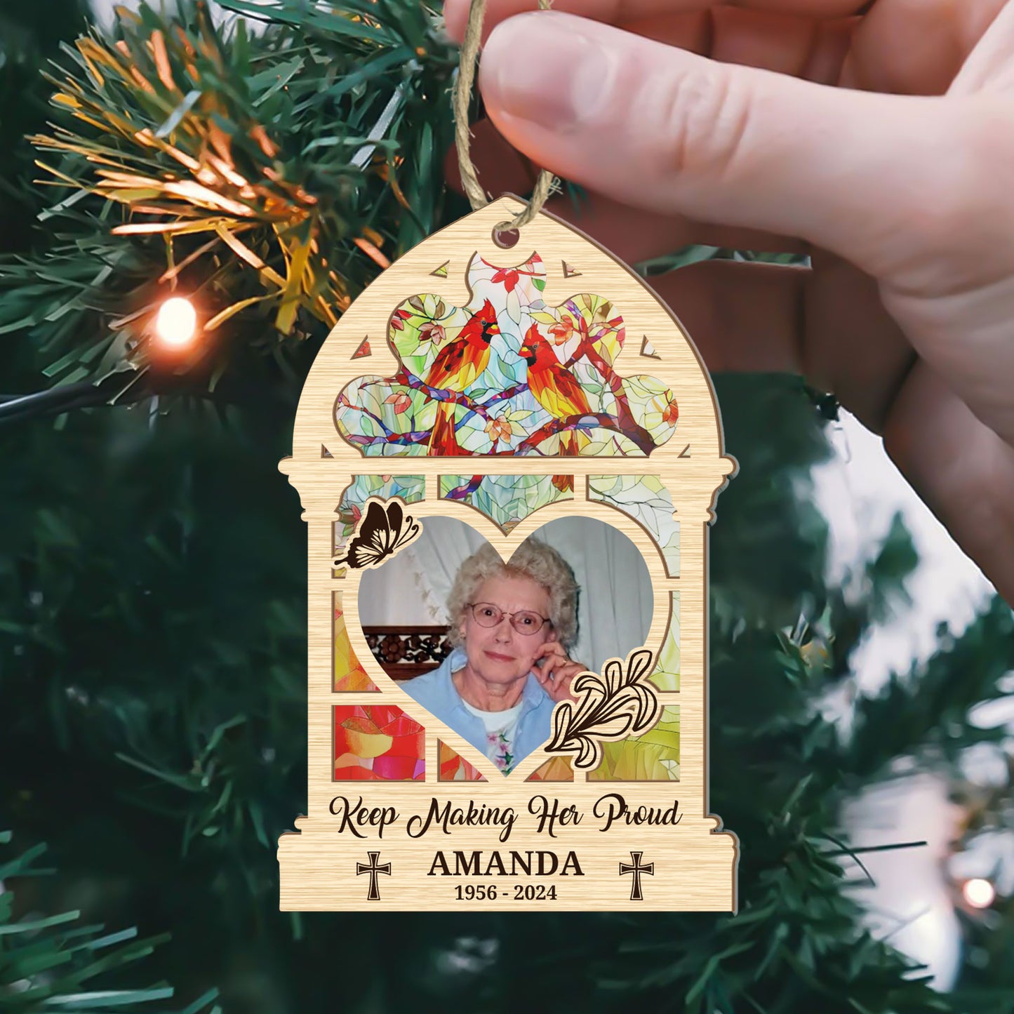 I Am Always With You Memorial - Personalized Suncatcher Ornament DSSUNOLHN1073M