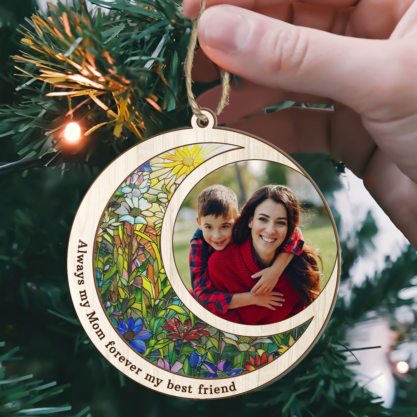 Family Couple Pet - Personalized Suncatcher Ornament DSSUNOPTN1055TA