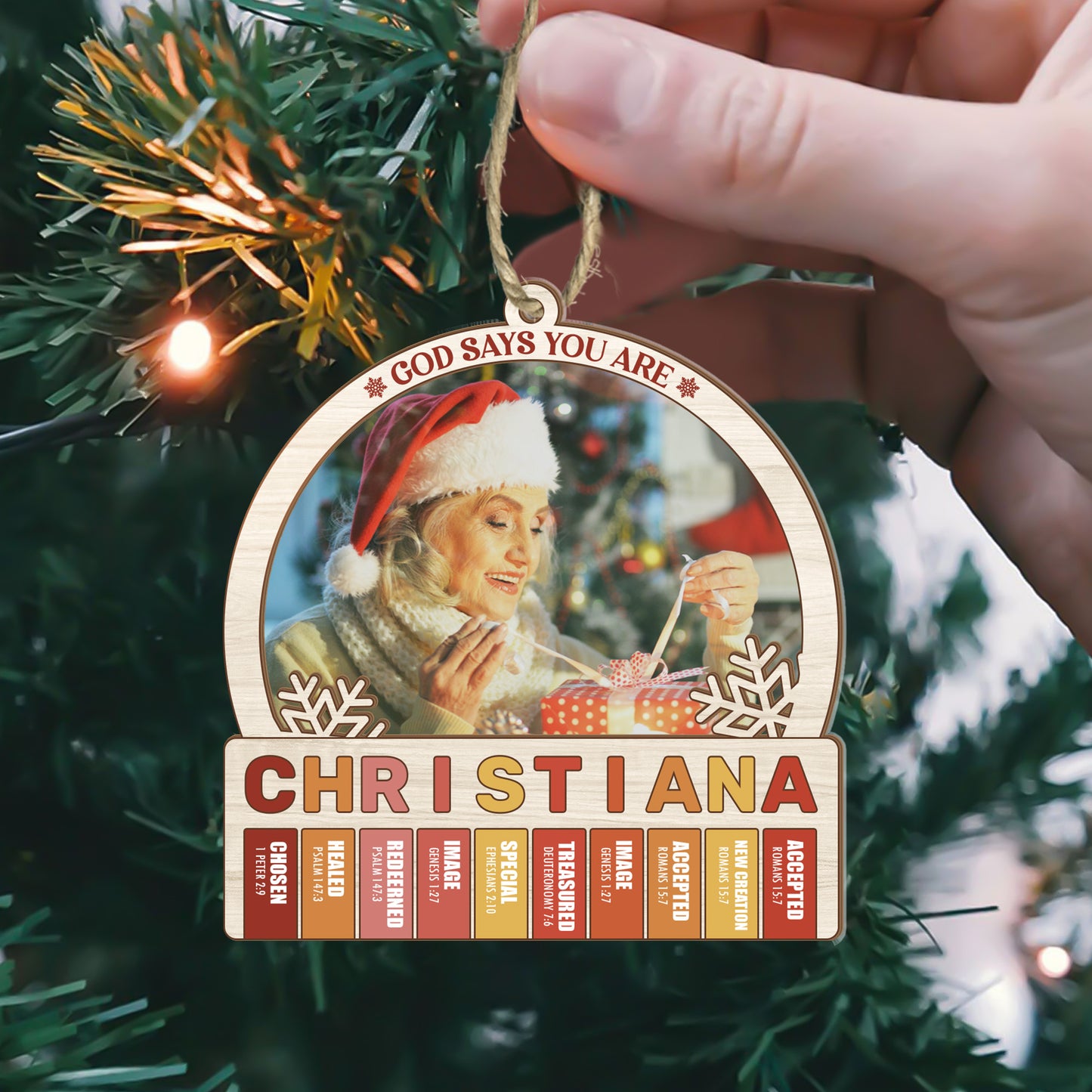 God Says You Are - Personalized Suncatcher Ornament DSSUNOPTN1100D