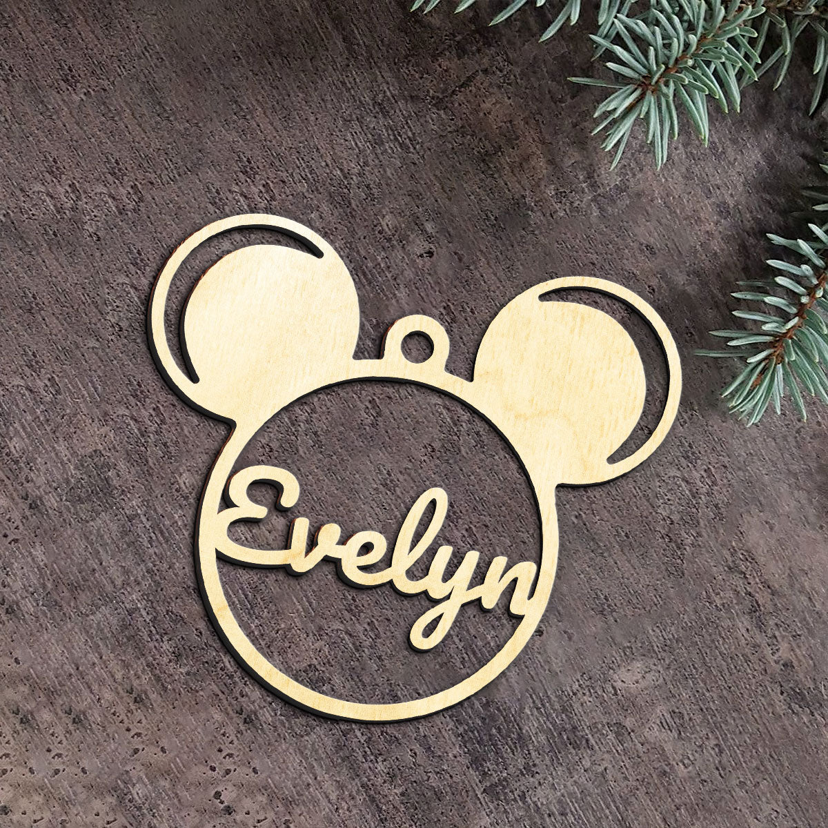 Mickey Original Personalized Wood Ornament DS-002