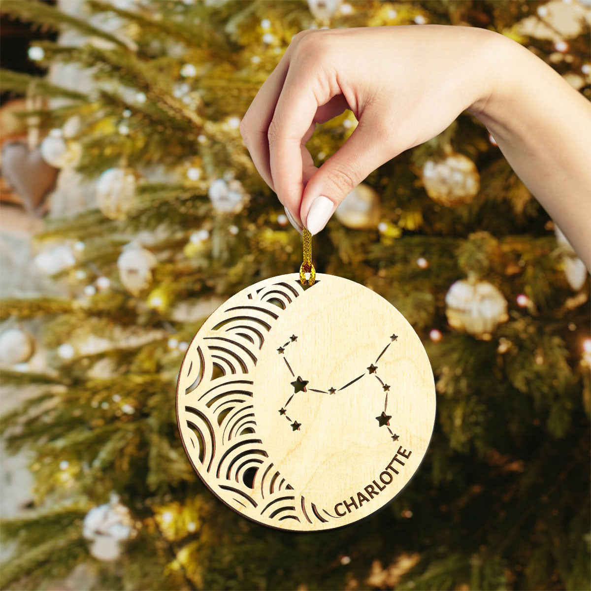 Sagittarius Constellation Personalized Wood Ornament DS-005