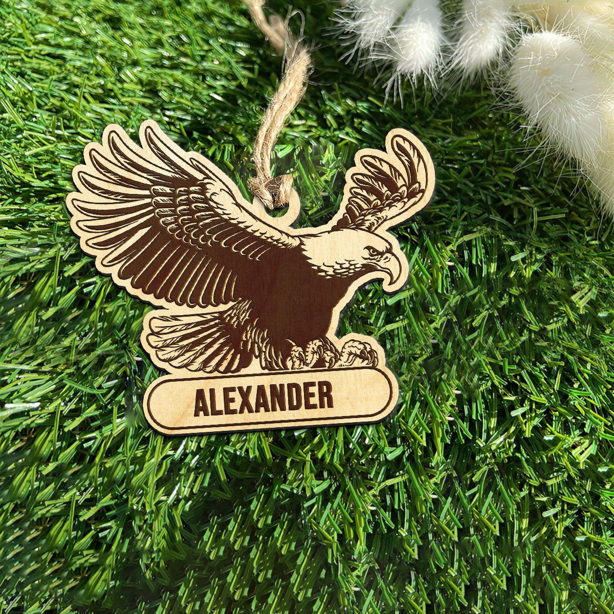Eagle Personalized Wood Ornament DS-14