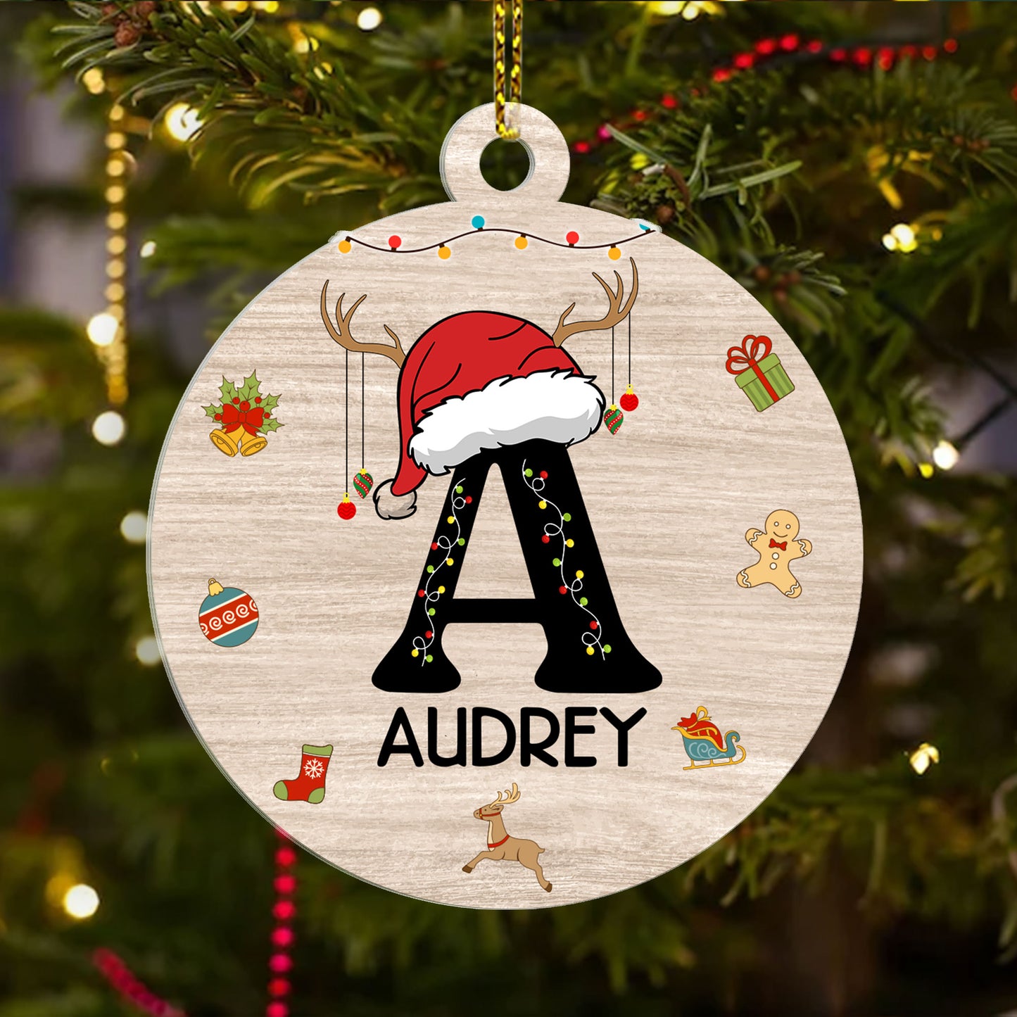 Christmas Letter Name - Personalized 1-Side Acrylic Ornament DSACOHLN2036M