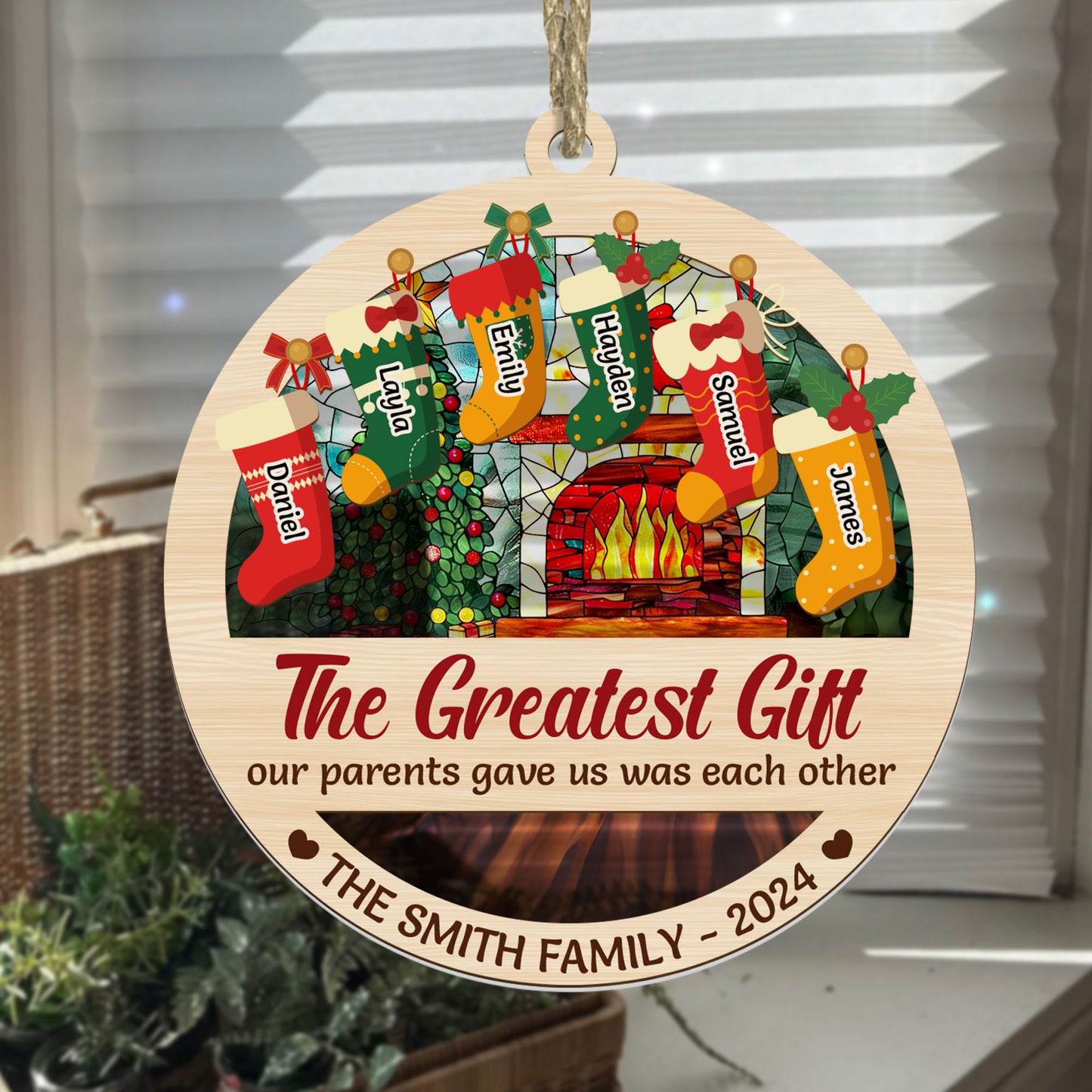The Greatest Gift - Personalized Suncatcher Ornament DSSUNOPHN1098D