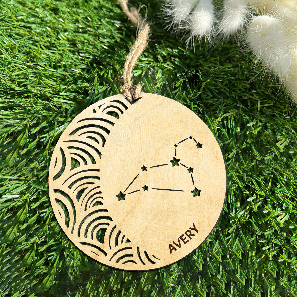 Leo Constellation Personalized Wood Ornament DS-005