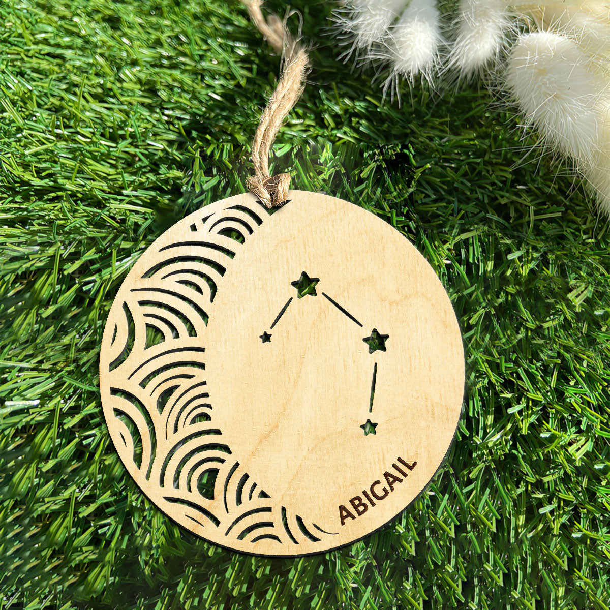 Libra Constellation Personalized Wood Ornament DS-005