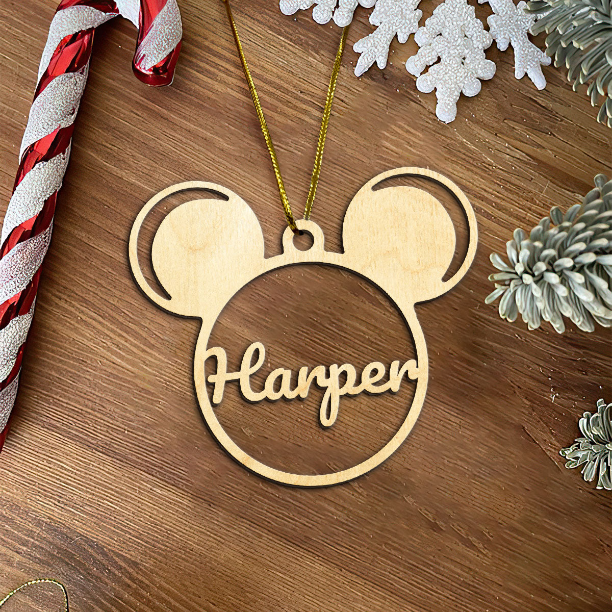 Mickey Original Personalized Wood Ornament DS-002