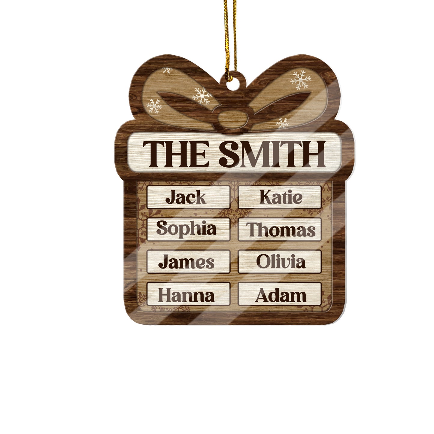 Family Present - Personalized 1-Side Acrylic Ornament DSACOTTN1029M