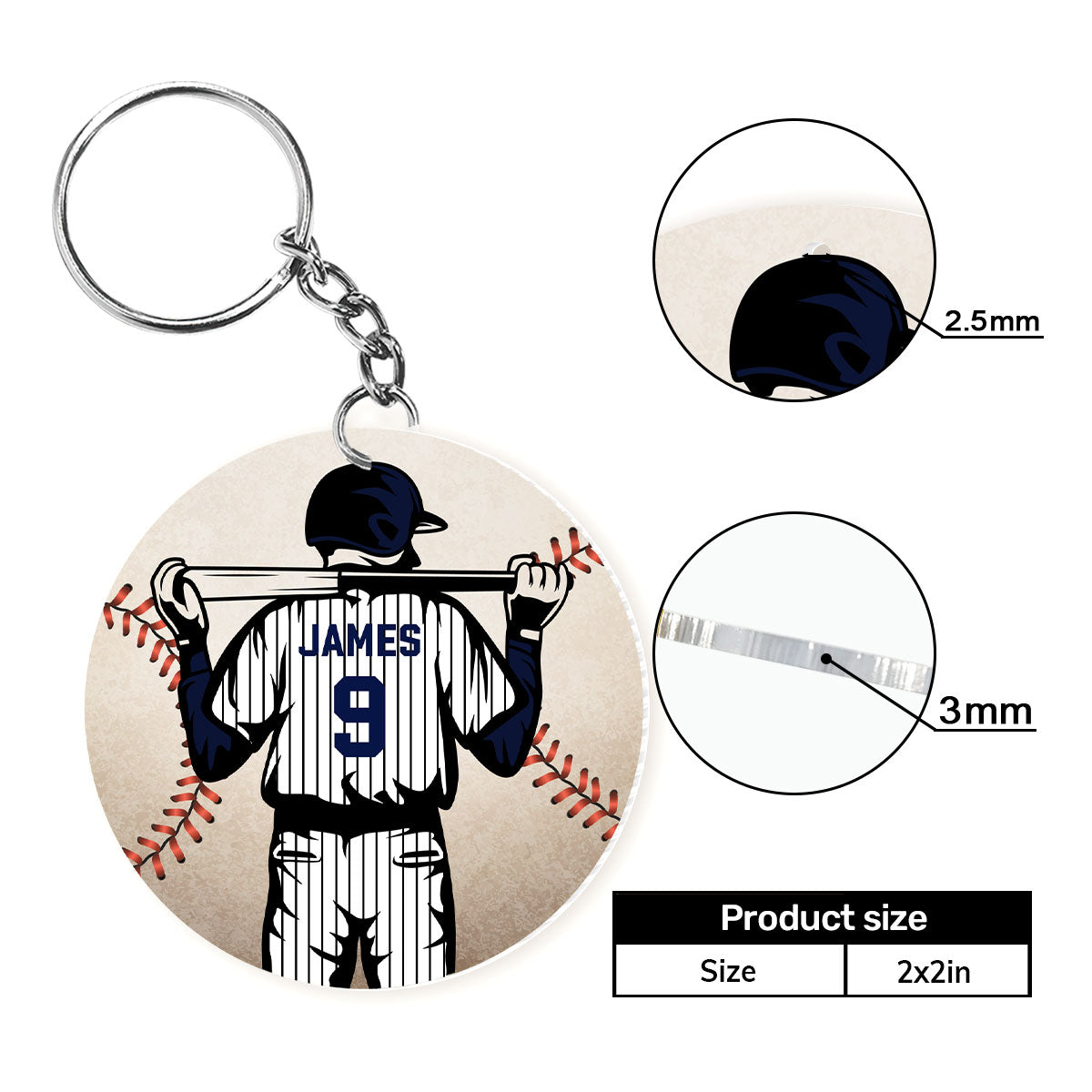 Talent May Get You On The Field But - Personalized Acrylic Keychain DSAKTHN818T