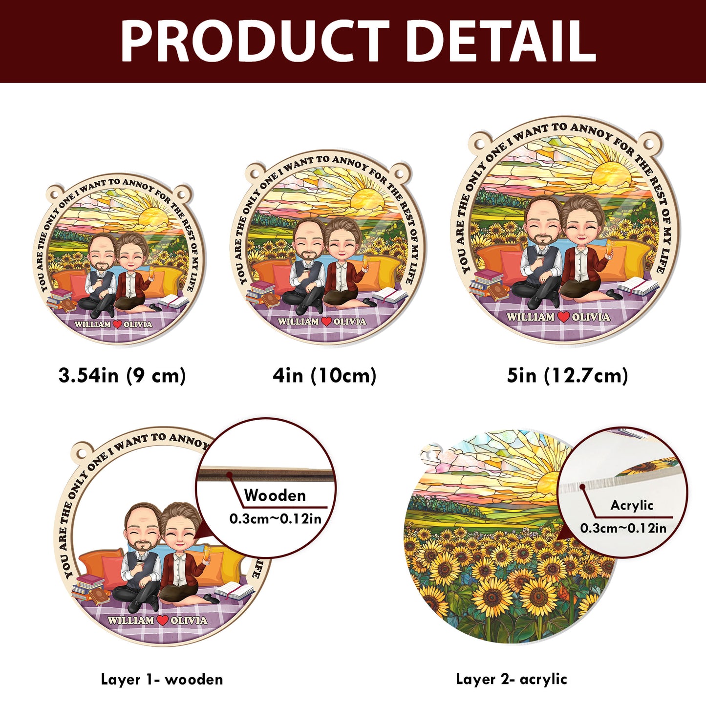 You Are The Only One - Personalized Suncatcher Ornament DSSUNOHLT1521M