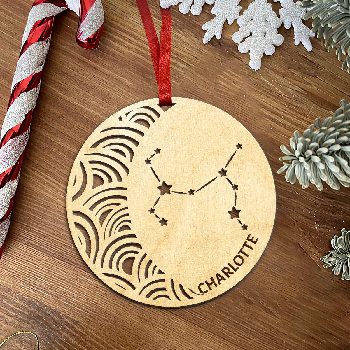 Sagittarius Constellation Personalized Wood Ornament DS-005