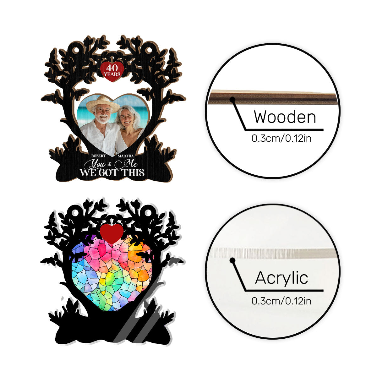 The Memories Will Last Forever - Personalized Window Hanging Suncatcher DSWHSCHLN2070TA