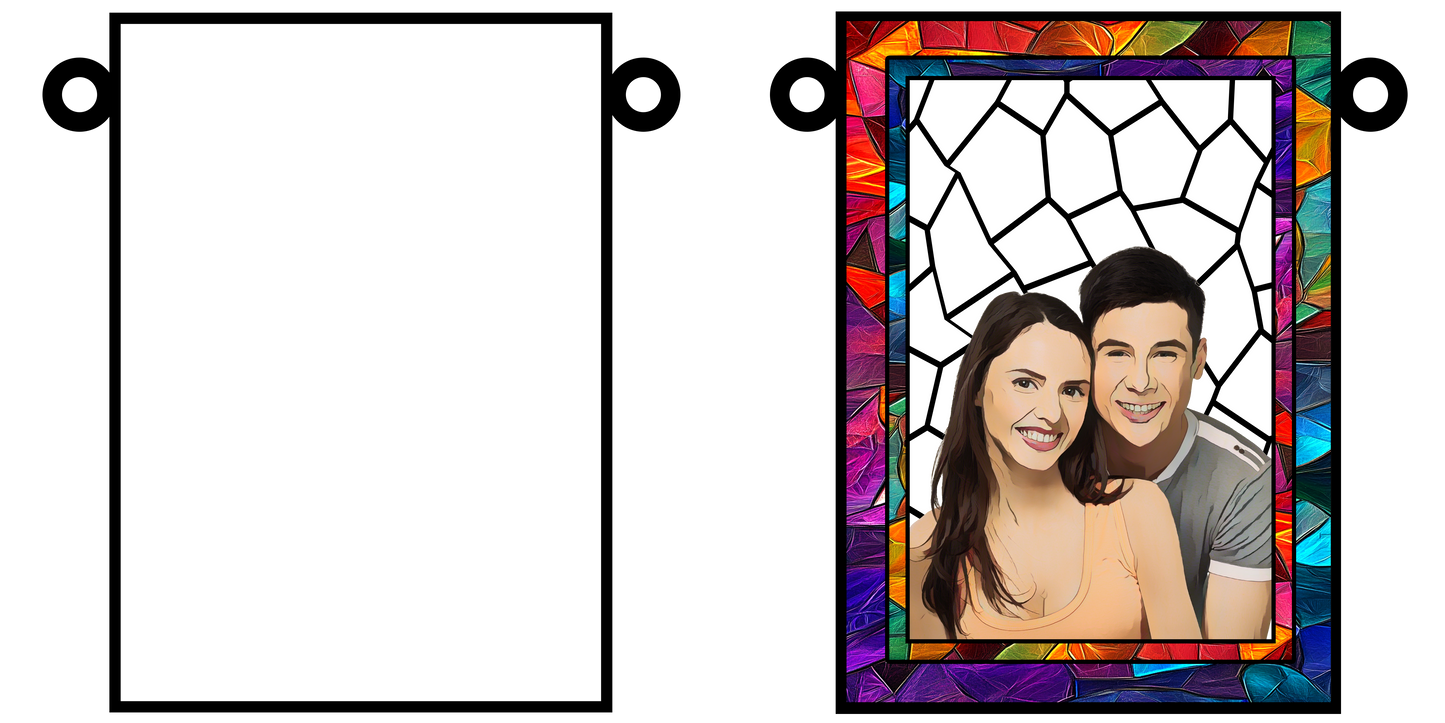 Love You More Every Day Custom Photo - Personalized Window Hanging Suncatcher DSWHSCHLN1879M