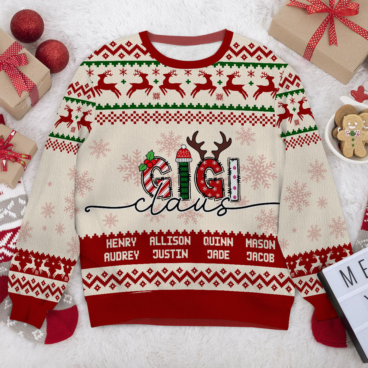 Grandma Claus | Personalized Wool Sweater DSWSWHLN2284M