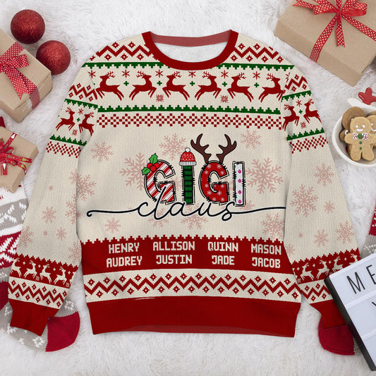 Grandma Claus | Personalized Wool Sweater DSWSWHLN2284M