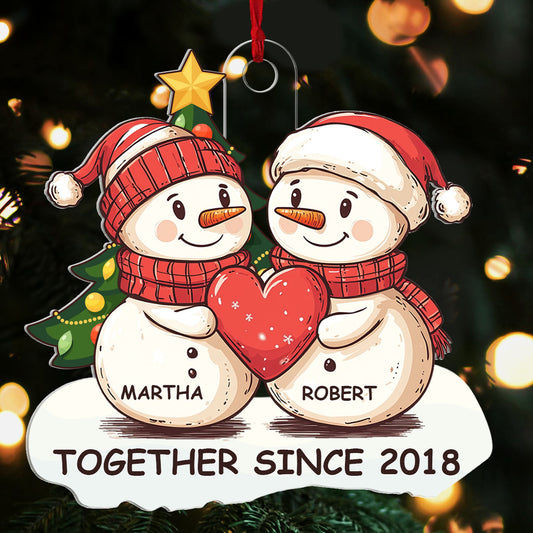 Since We've Been Together Snowman - Personalized 1-Side Acrylic Ornament DSACOHLN2549L