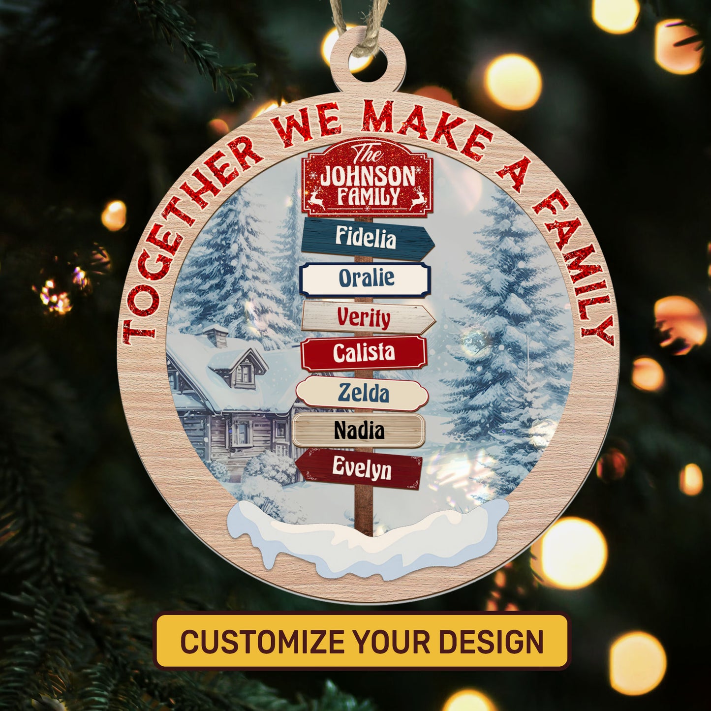 Together We Make A Family - Personalized Suncatcher Ornament DSSUNODM1403D