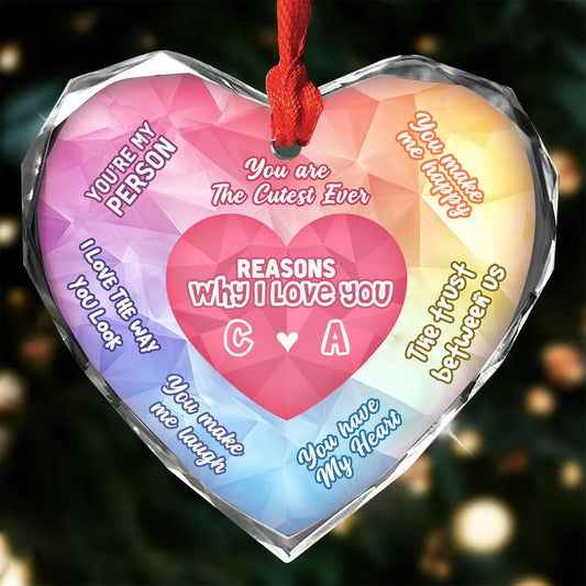 Reasons Why I Love You - Personalized Heart Shaped Ceramic Ornament DSHGOHLPA2161M