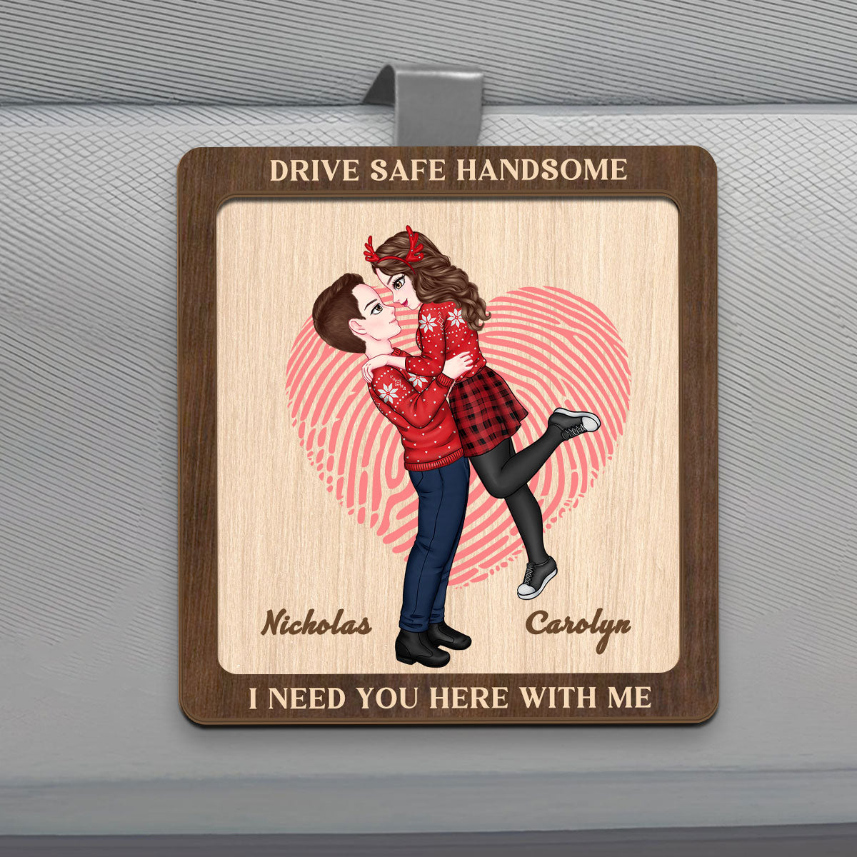 Drive Safe Handsome - Personalized Car Visor Clip DSCVCHLPA2259TA