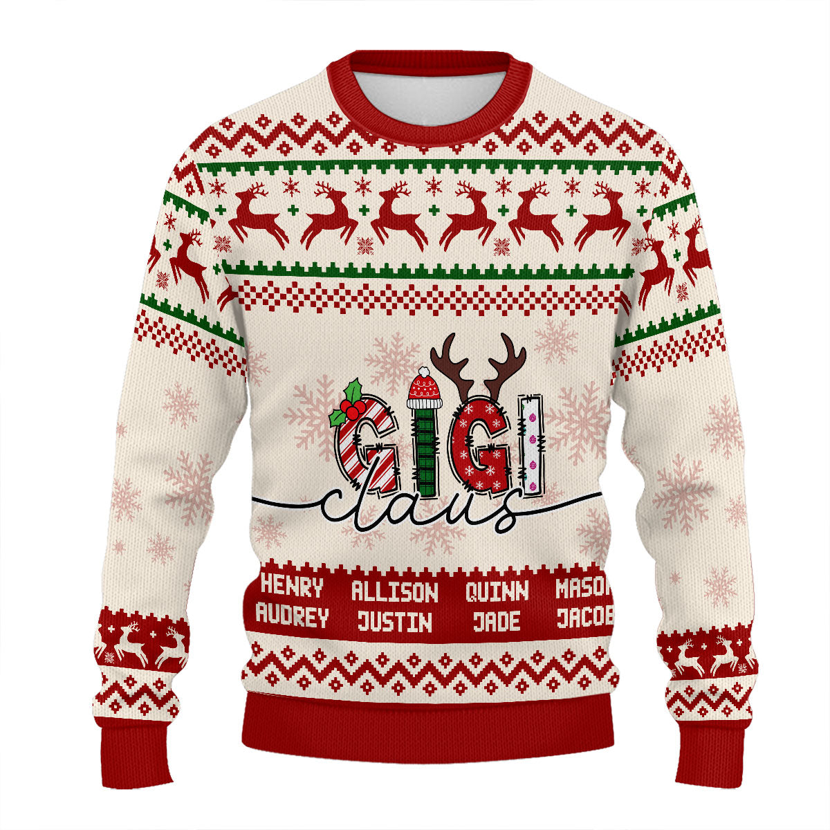 Grandma Claus | Personalized Wool Sweater DSWSWHLN2284M