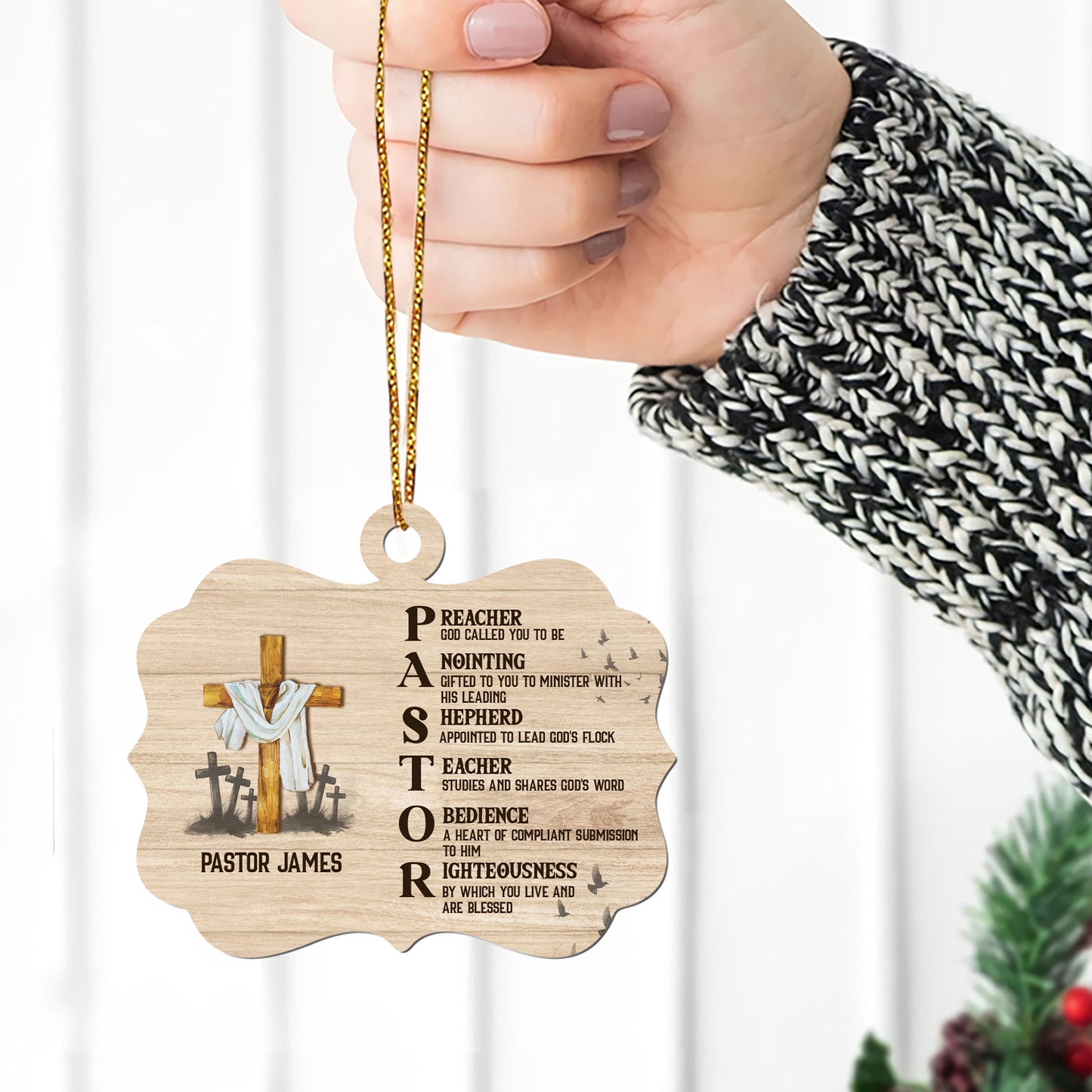 PASTOR - Personalized 1-Side Acrylic Ornament DSACOHLPA2386M
