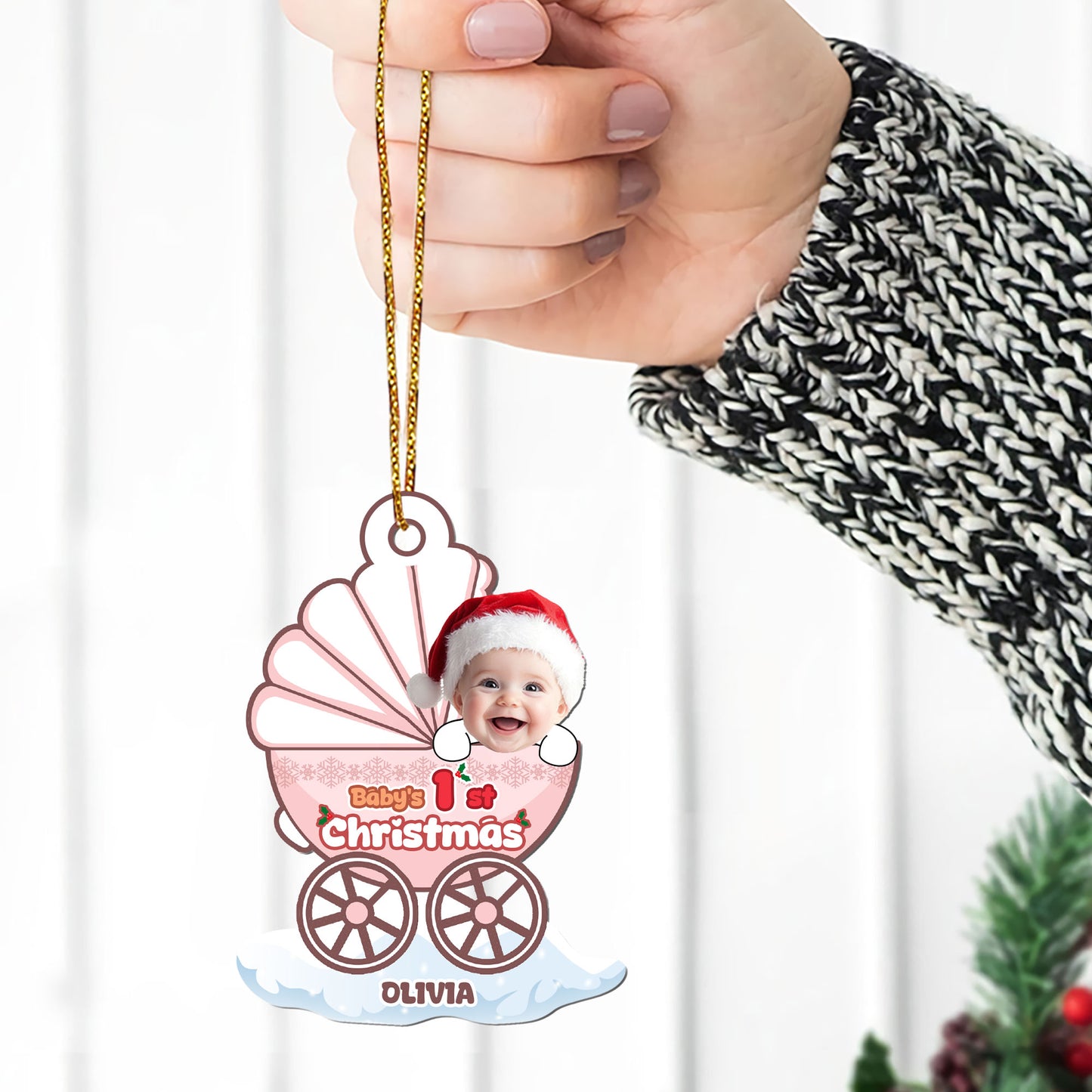 Baby's First Christmas - Personalized 1-Side Acrylic Ornament DSACODPA2147L