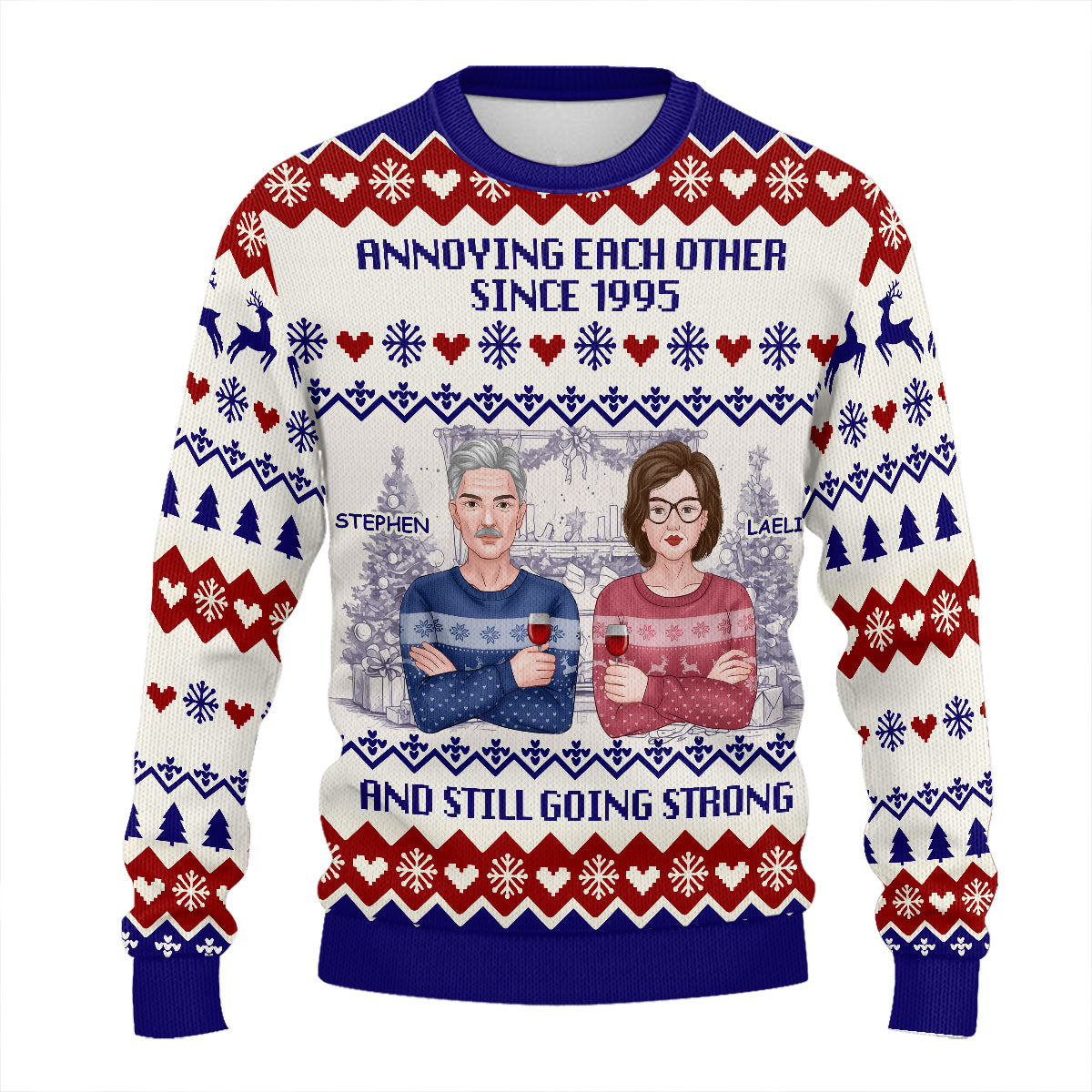 Annoying Each Other Since | Personalized Wool Sweater DSWSWHLN2228T